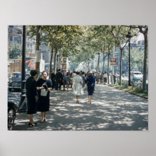 Affiche Femmes de style street parisien milieu du XXe sièc