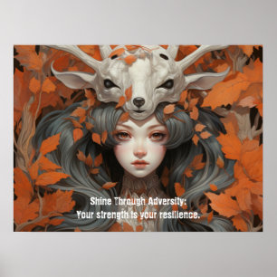 Affiche Femmes des Bois: Dame des Feuilles Force