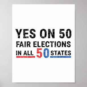 Affiche Femmes Drôle Oui Sur 50 Élections Équitables Dans