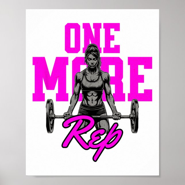 Affiche Femmes drôles de musculation Répétitions Bodybuild (Devant)