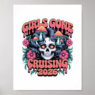 Affiche Femmes en croisière crâne squelette 2026 Crui