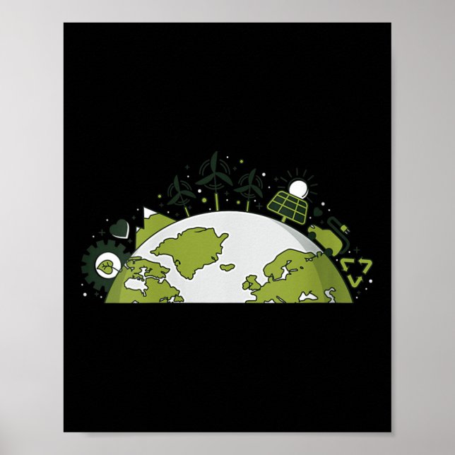 Affiche Femmes Énergie renouvelable &amp; Recyclage - (Devant)