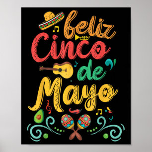 Affiche Femmes Feliz Cinco De Mayo Fiesta Parti Mexicain 5