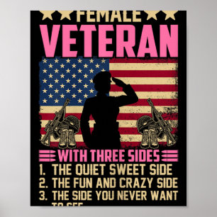 Affiche Femmes Femmes Vétérinaire Soldat Fière Femme Vétér