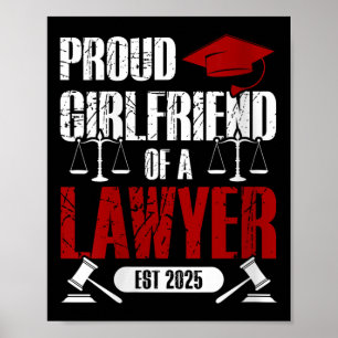Affiche Femmes Fier Fille Amie D'Un Avocat Diplômé Cl De