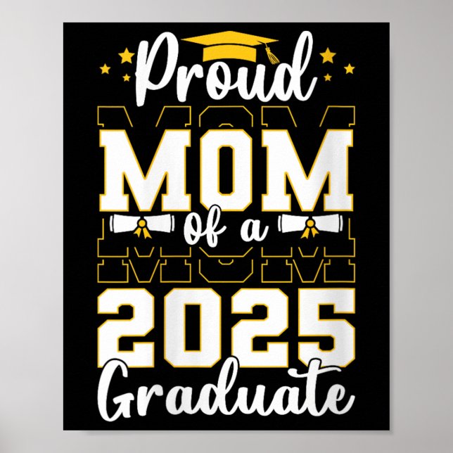 Affiche Femmes Fier Maman D'Un Cl De 2025 Diplômé M (Devant)