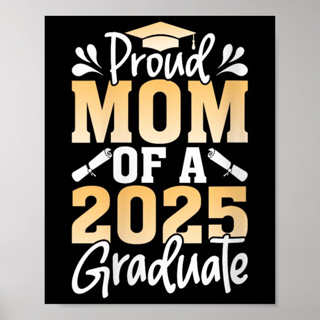 Affiche Femmes Fier Maman D'Une Mère Supérieure Diplômée D (Devant)