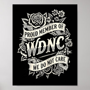 Affiche Femmes fières wdnc nous ne nous soucions pas des c