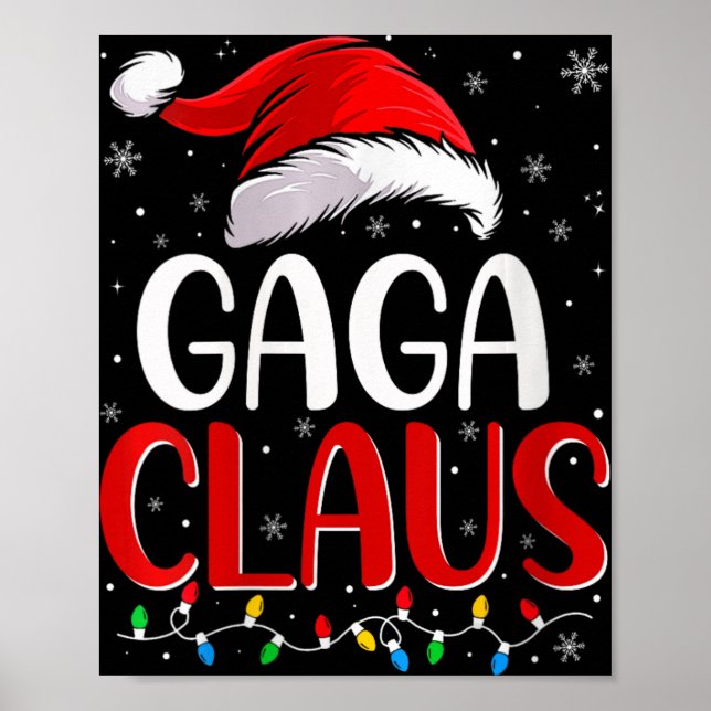 Affiche FEMMES Gaga Claus Feux de Noël Matching Famille (Devant)