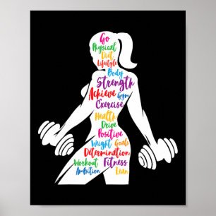 Affiche Femmes Gymnase Motivation entraînement Motivation 
