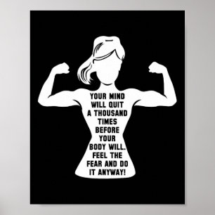 Affiche Femmes Gymnase Motivation entraînement Motivation 