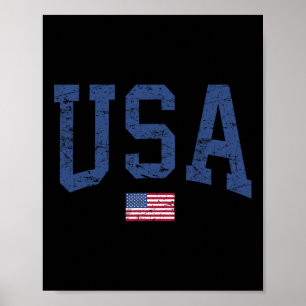Affiche Femmes Hommes Enfants Usa Drapeau Américain Patrio