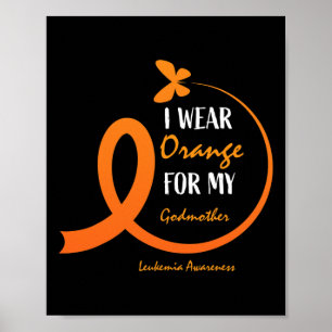 Affiche Femmes Hommes Je Porte De L'Orange Pour Ma Godmère