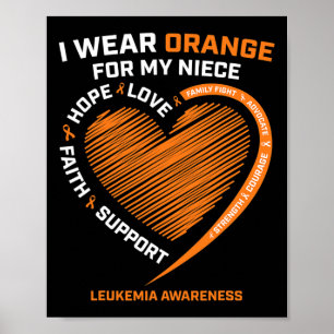 Affiche Femmes Hommes Je Porte L'Orange Pour Ma Nièce Leuk