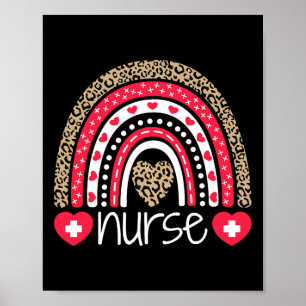 Affiche Femmes Infirmière Tee Nurse Week Rainbow Leopard S