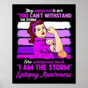 Affiche Femmes Je suis la tempête Guerrière de sensibilisa