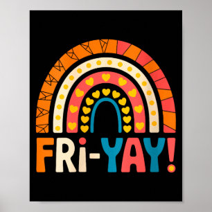 Affiche Femmes Joyeux Vendredi Fri-yay Enseignant École Mè