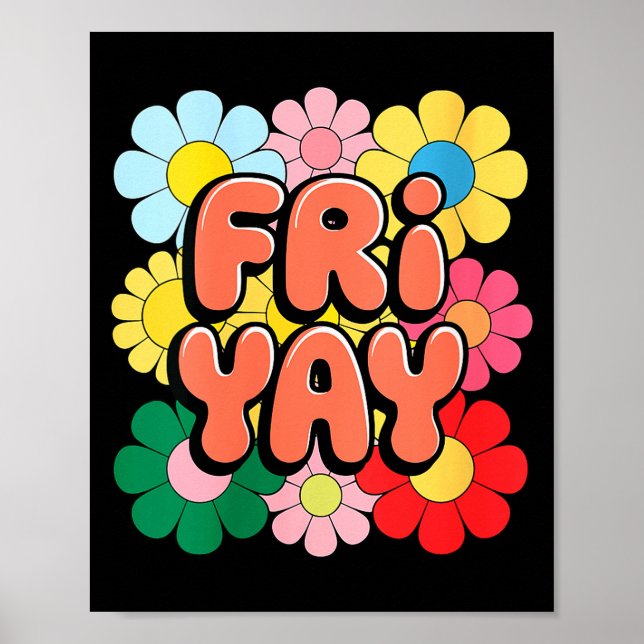 Affiche Femmes Joyeux Vendredi Ven Yay Enseignant École Mè (Devant)
