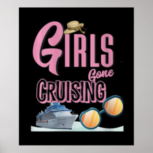 Affiche Femmes Jute Casquettes Filles parties Cruiser