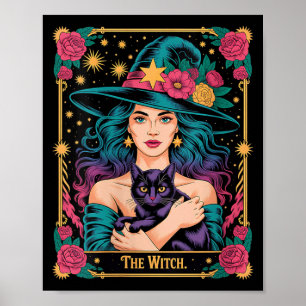 Affiche Femmes La Carte De Sorcière Halloween Gothique Sor