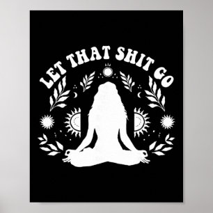 Affiche Femmes Lâchez Prise Méditation Chakra Pose de Yoga