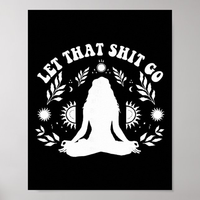 Affiche Femmes Lâchez Prise Méditation Chakra Pose de Yoga (Devant)