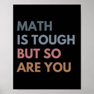 Affiche Femmes Les maths c'est dur mais vous êtes dur auss
