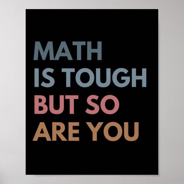 Affiche Femmes Les maths c'est dur mais vous êtes dur auss (Devant)
