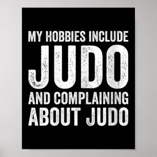 Affiche Femmes Mes loisirs comprennent Judo Drôle Judoka V