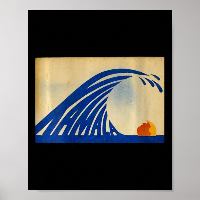 Affiche Femmes Mignonne Vague De Vague Bleue Kamala Pour K (Devant)