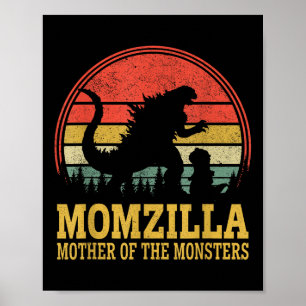 Affiche Femmes Momzilla Mère Des Monstres Mères Vintages