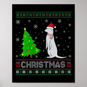 Affiche FEMMES Mongouste Xmas Arbre Éclairage Noël laid