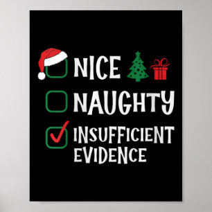 Affiche Femmes Nice Naughty Preuves insuffisantes Christma