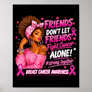 Affiche Femmes noires africaines rose sensibilisation au c