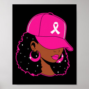 Affiche Femmes noires Guerrier de sensibilisation au cance