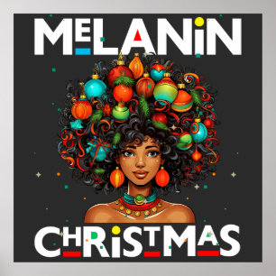 Affiche Femmes noires mélanine de Noël sista Sistas de Noë