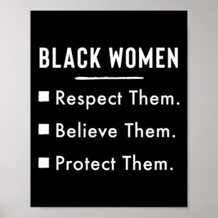 Affiche Femmes Noires Respectez-les Croyez-les Protégez-le