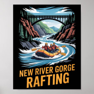 Affiche Femmes Nouvelle Gorge de rivière Rafting Whitewate