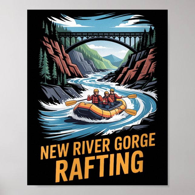 Affiche Femmes Nouvelle Gorge de rivière Rafting Whitewate (Devant)