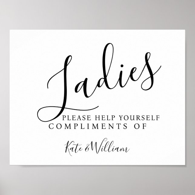 Affiche femmes panneau de toilettes - panier d'articles de (Devant)