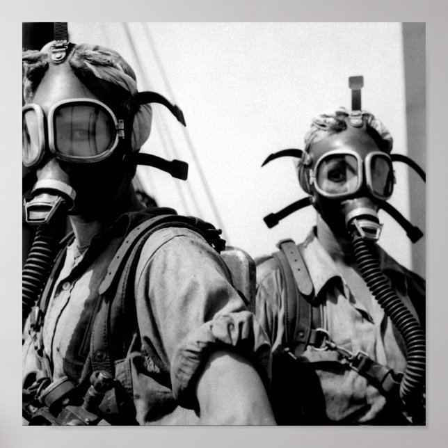 Affiche Femmes portant des masques d'oxygène - 1943 (Devant)