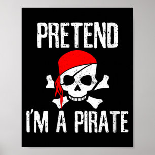 Affiche Femmes qui prétendent être un pirate - Crâne drôle