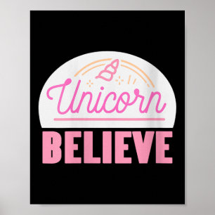 Affiche Femmes Unicorne croient Sitive Magic Imaginaire Ra