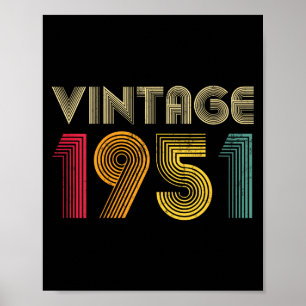 Affiche Femmes Vintage 1951 75e Anniversaire 75 Ans Vêteme