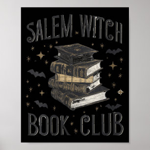 Affiche Femmes Vintage Salem Book Club Chat Noir Bookish