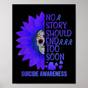 Affiche Femmes vintages Hommes Sugar Crâne Suicide Prévent