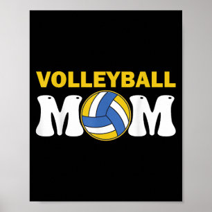 Affiche Femmes Volleyball Maman Chemise Jeu Jour Joueur am