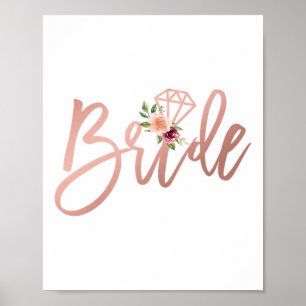 Affiche Femmes Wedding shower Pour L'Avenir Mme Bride À Êt