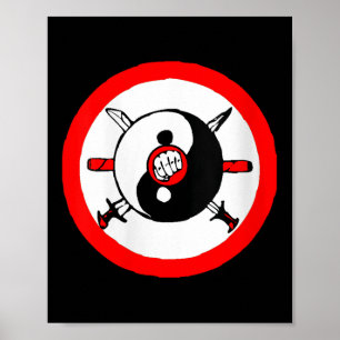 Affiche Femmes Yin Yang Tai Chi Arts Martiaux Épée Et Fis