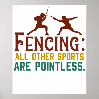 Affiche Fencing How I Get My Point Across Funny Fencing2